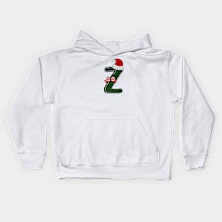 Letter Z - Christmas Letter Kids Hoodie